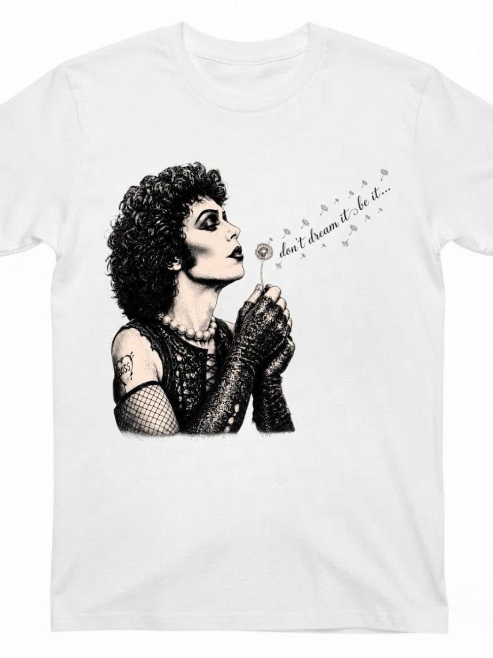 White Graphic T-Shirt with Tim Curry